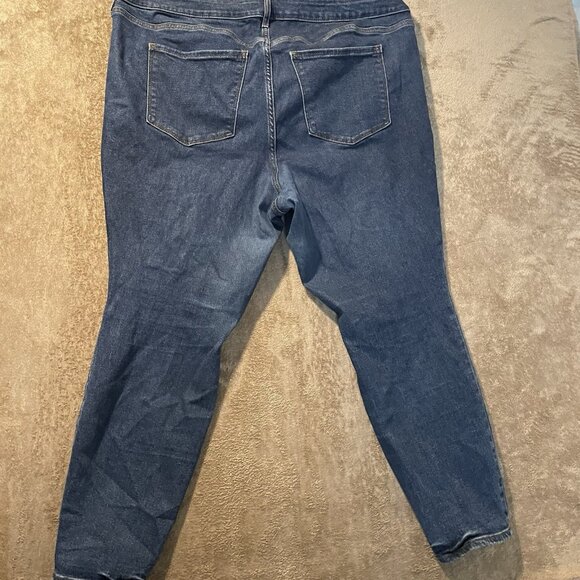 Old Navy Jeans Women 22 Plus High Rise Rockstar Super Skinny Medium Wash Pants - Picture 4 of 7